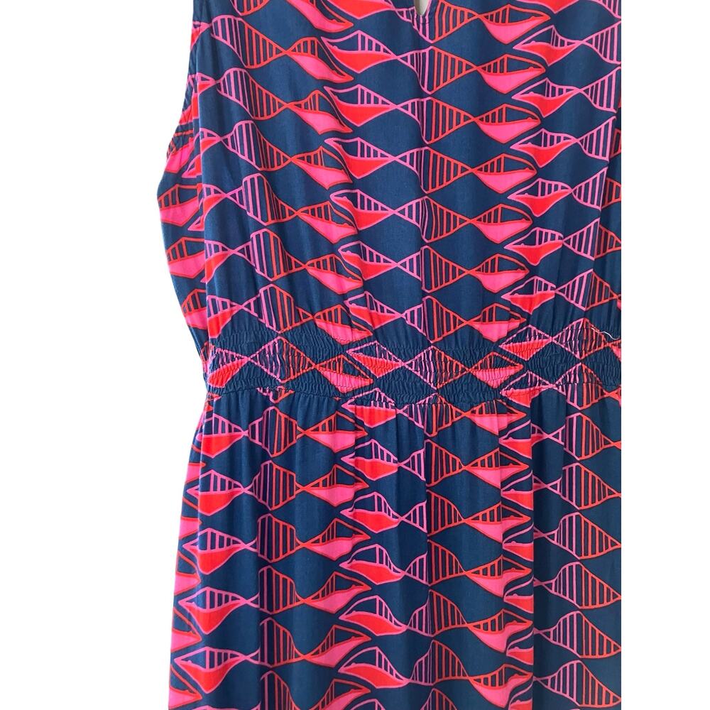 Escapada Women's Multicolor Keyhole Geometric Sleeveless Maxi Dress | Size L - Picture 8 of 10